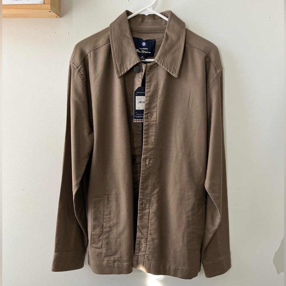 Ben Sherman Mens Brown Twill Shirt Jacket Size Medium